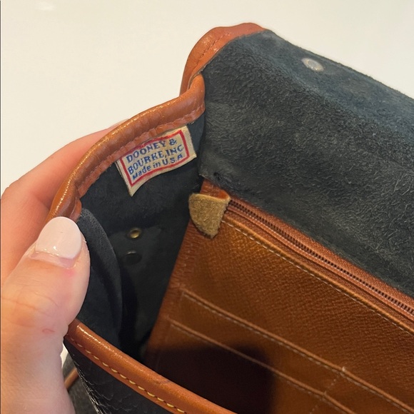 Dooney & Bourke Black and Brown Leather Bag - Picture 4 of 5